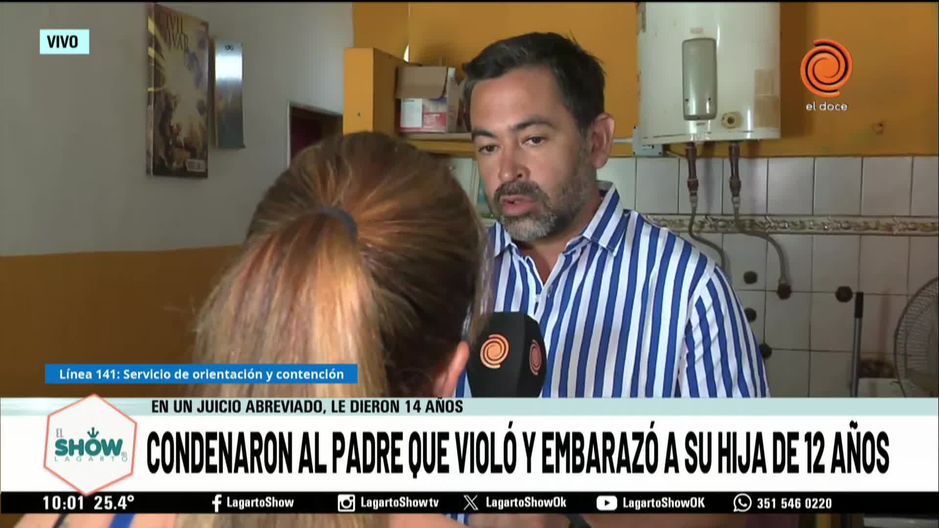 condena padre violador