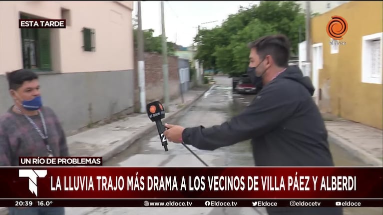 Los destrozos de la lluvia: otra pálida para los vecinos de Villa Páez