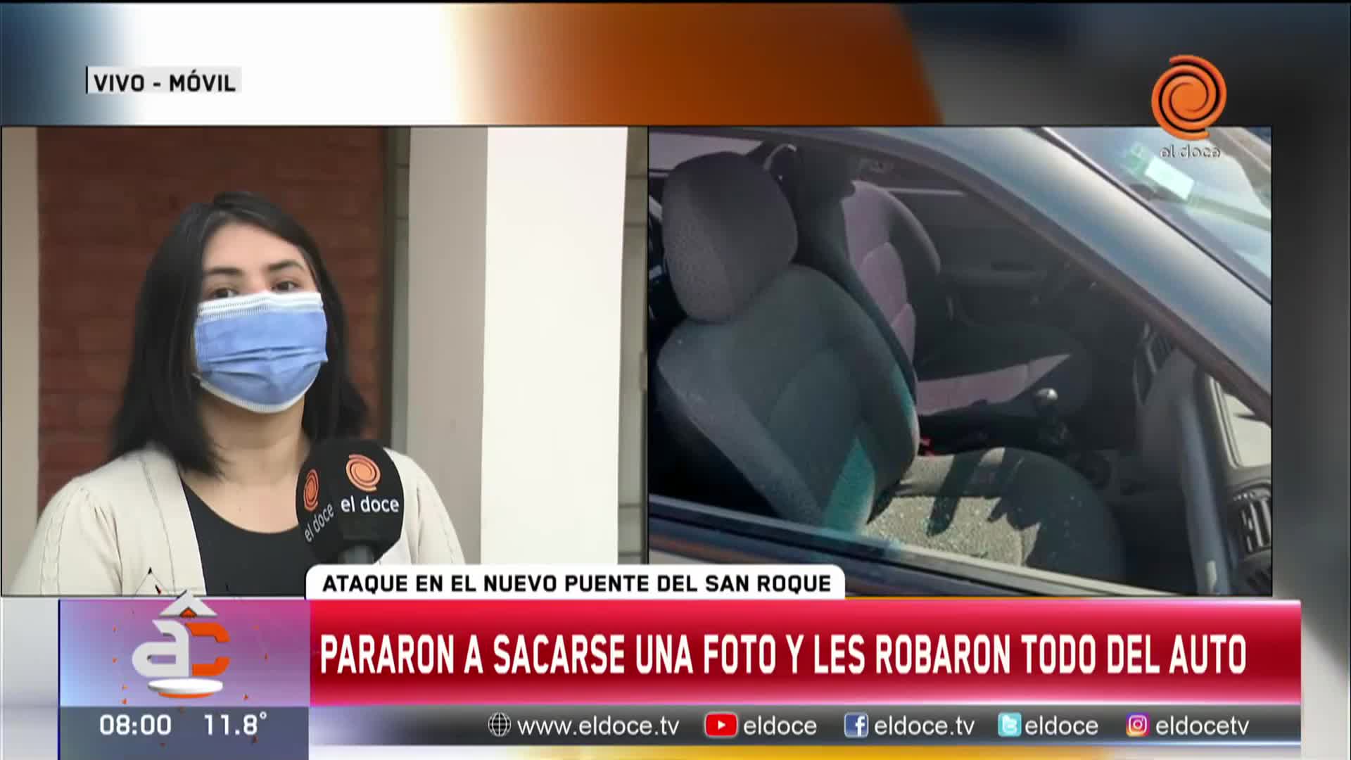 Córdoba: pararon a sacarse una foto y les robaron todo del auto 