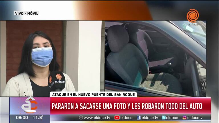 Córdoba: pararon a sacarse una foto y les robaron todo del auto