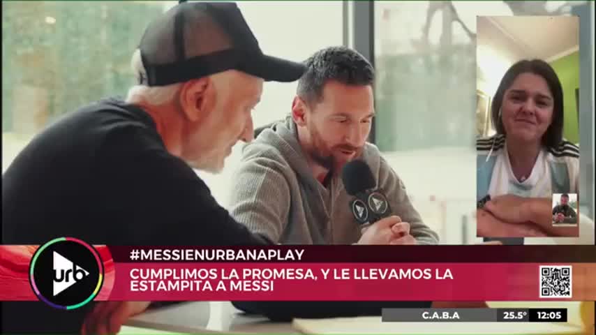 Hizo emocionar a Messi por una estampita que inventó su novio