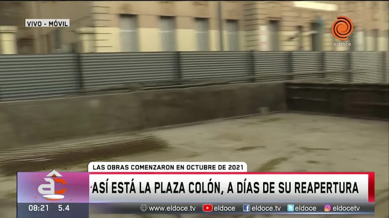 Así está la Plaza Colón, a días de su reapertura