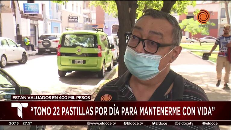 Está trasplantado del corazón y le robaron la mochila con todos los medicamentos