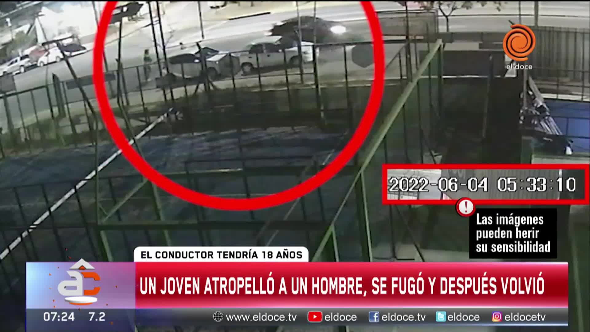 Atropelló a un hombre que cruzaba la avenida Colón