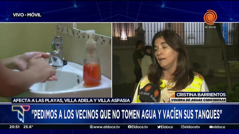 Advierten a barrios de Córdoba por exceso de cloro en el agua