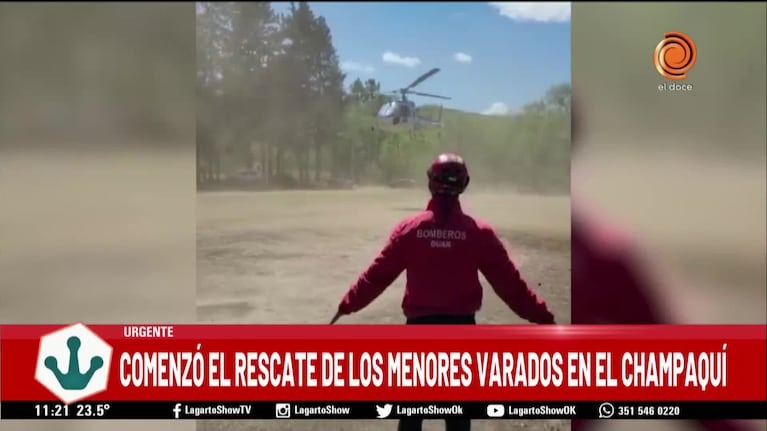 Rescataron en helicóptero a cinco de los varados