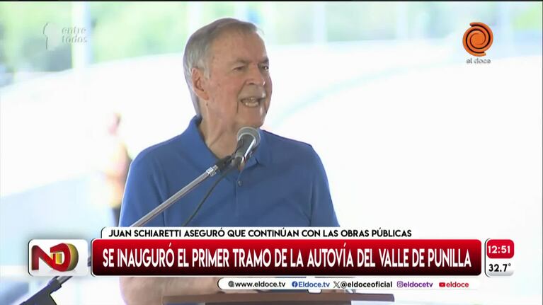 Desde la Autovía Punilla, Schiaretti ratificó que "las obras no van a parar”