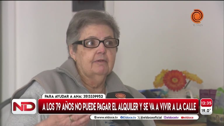 La desesperación de una jubilada que no puede pagar el alquiler