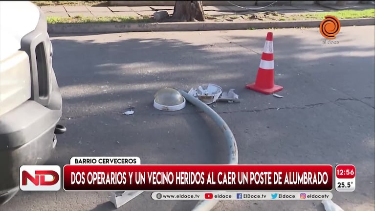 El vecino herido por la caída del poste creyó que tenía el brazo cortado