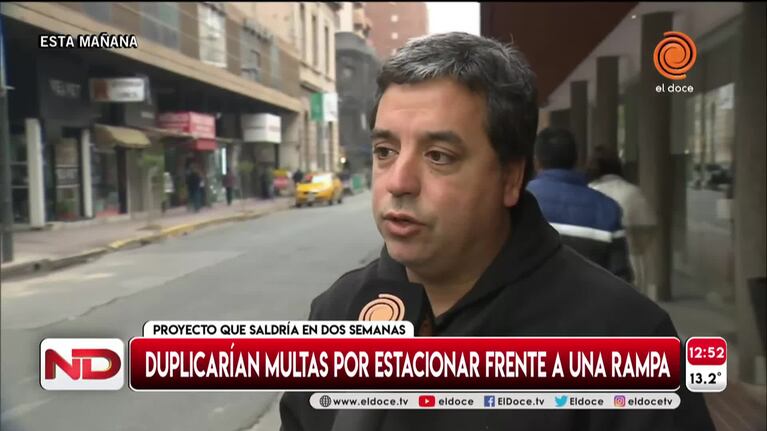 Multas más duras por estacionar frente a una rampa