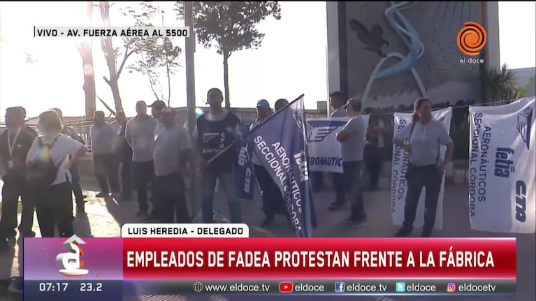 Empleados de Fadea protestan por mejores salarios en ruta 20