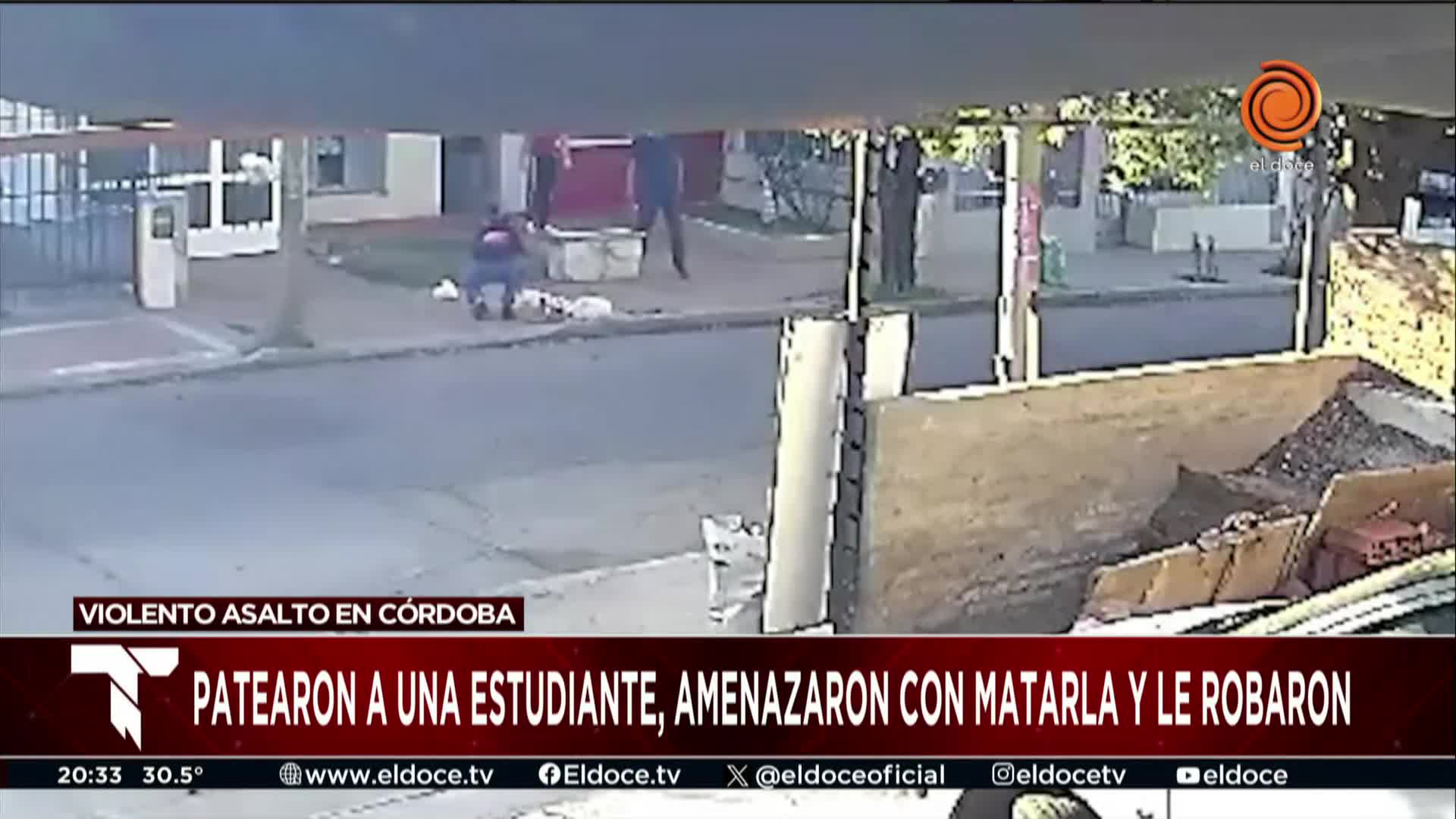 El terror de la estudiante pateada y asaltada en Córdoba