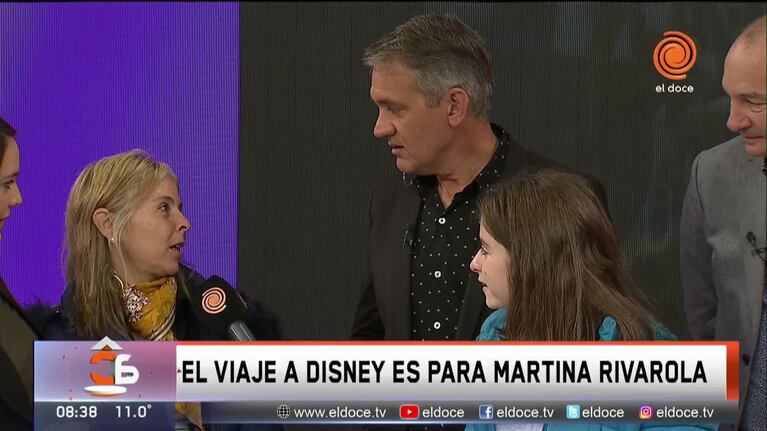 La emoción de la ganadora del viaje a Disney