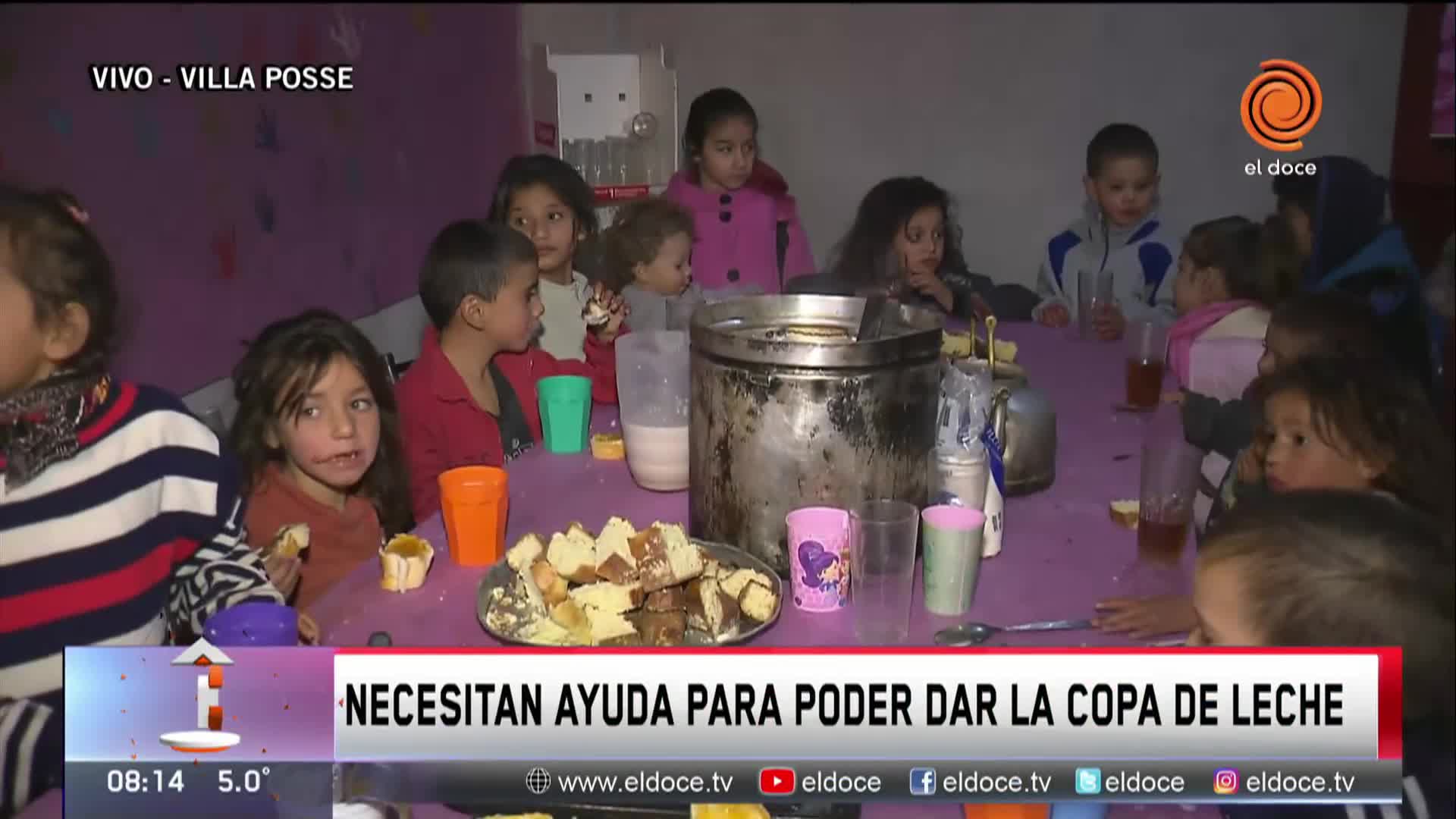 Le dan la copa de leche a 55 chicos y ante la crisis necesitan ayuda