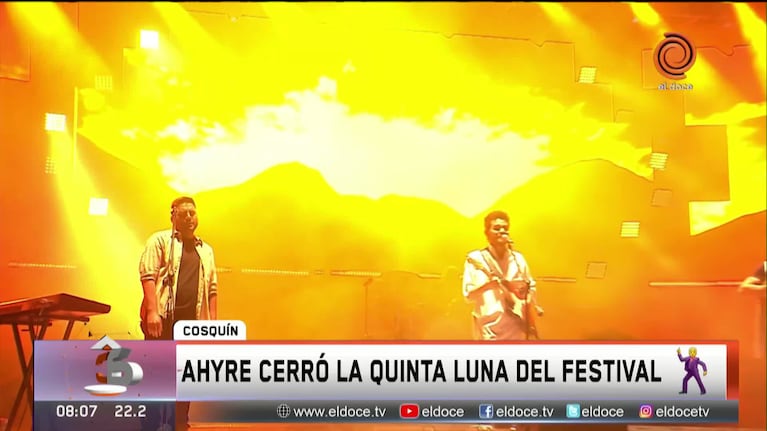 Ahyre cerró la quinta noche del Festival de Cosquín 