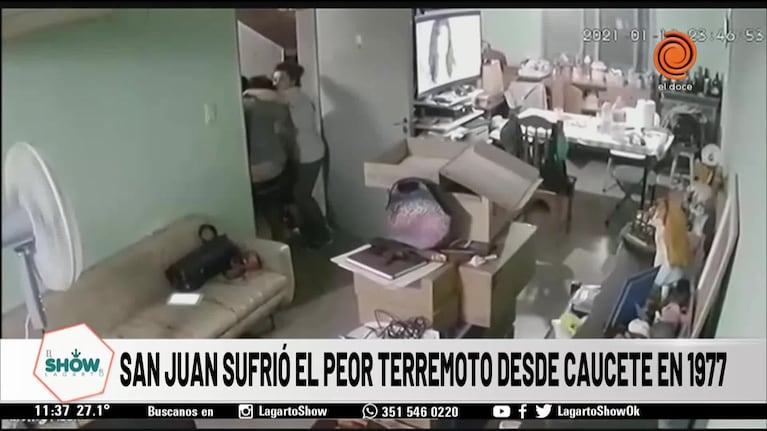 Sismo en San Juan: el miedo de una familia