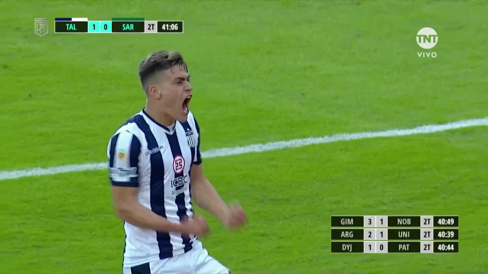 De primera, Girotti puso el 1-0 de Talleres a Sarmiento