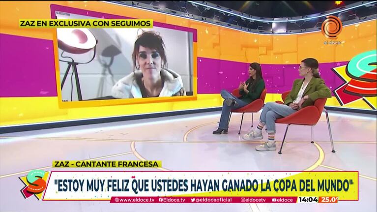 Zaz, mano a mano, con Seguimos en El Doce