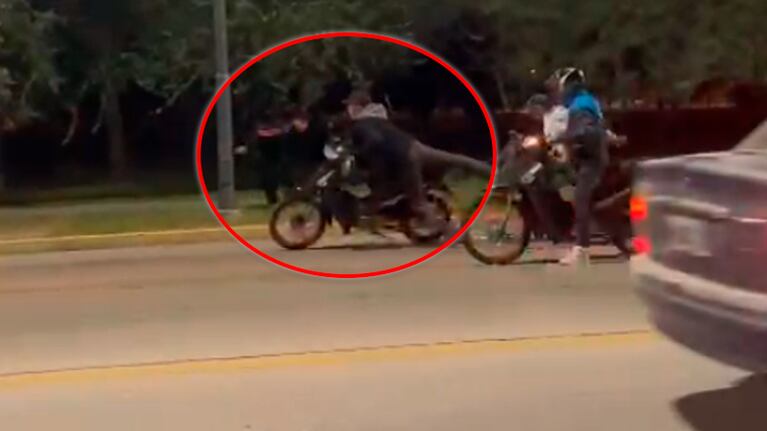 Video: fue a una juntada en la zona de Ciudad Universitaria y le robaron la moto