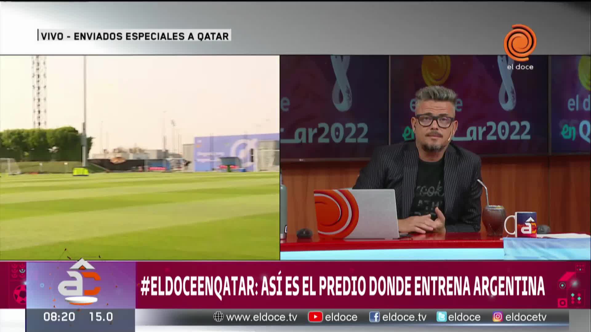 El Doce en la previa del último entrenamiento de la Selección antes de su debut