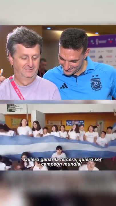 La reacción de Scaloni al mensaje de unos alumnos