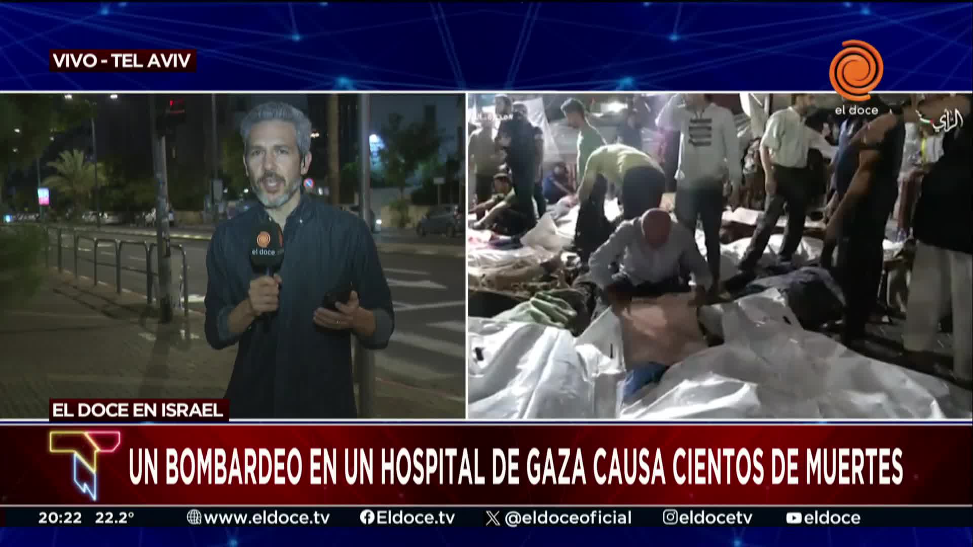 Tensión en Israel tras bombardeo a un hospital en Gaza