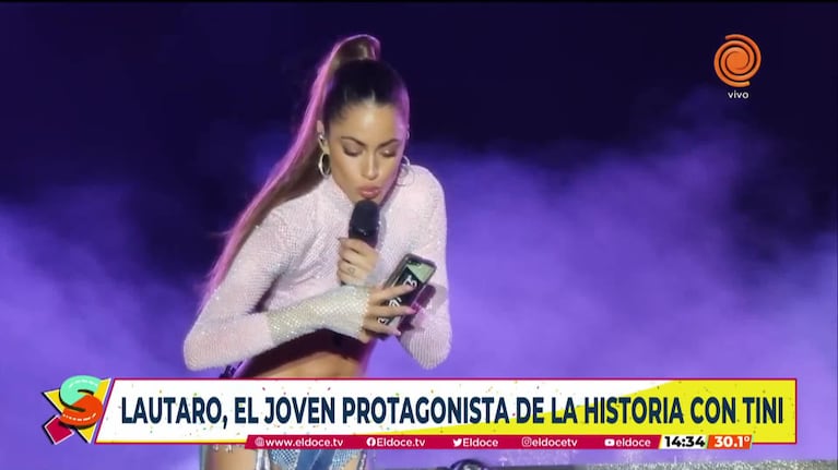 La historia del fan de Tini que le arrojó su celular