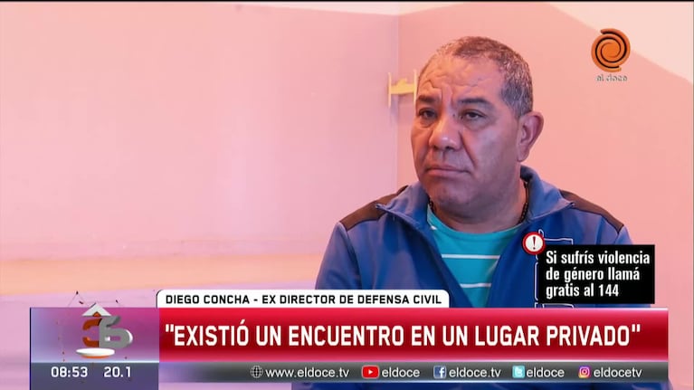 Diego Concha en El Doce: se defendió de la denuncia de la bombera