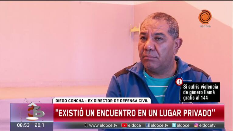 Diego Concha en El Doce: se defendió de la denuncia de la bombera