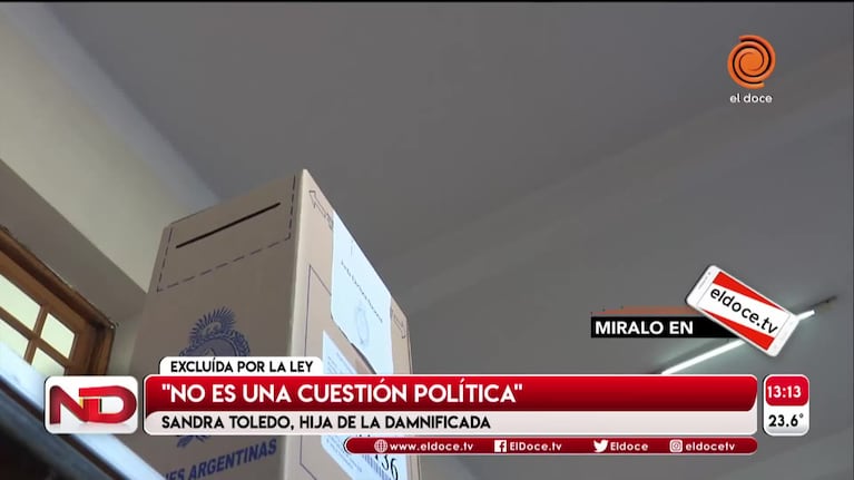 Está postrada y quiere votar: "No se puede retirar el voto"