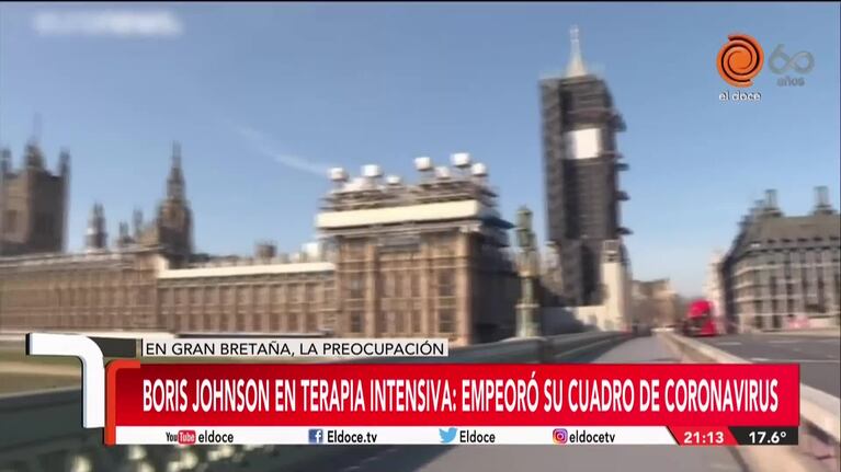 Boris Johnson, en terapia intensiva por coronavirus