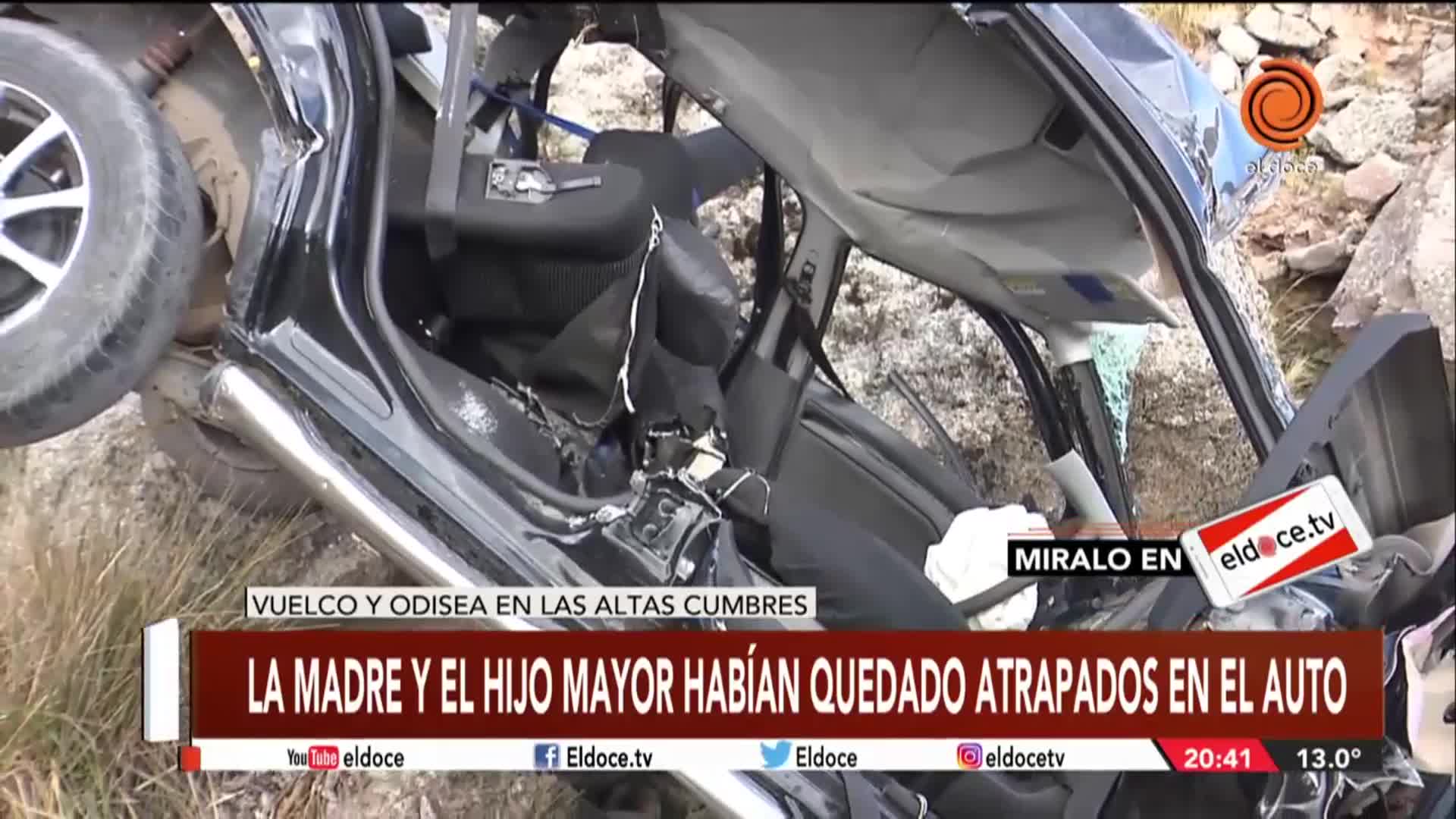 La odisea para salvar a su familia tras el accidente en las Altas Cumbres