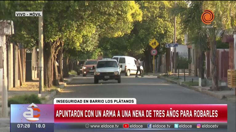 Le apuntaron con un arma a una nena de 3 años para robarle a la abuela