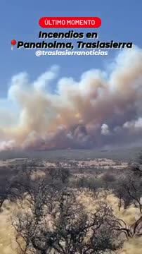 El amenazante incendio en Traslasierra