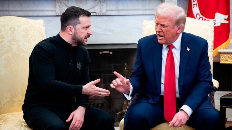 El tenso momento entre Trump y Zelensky