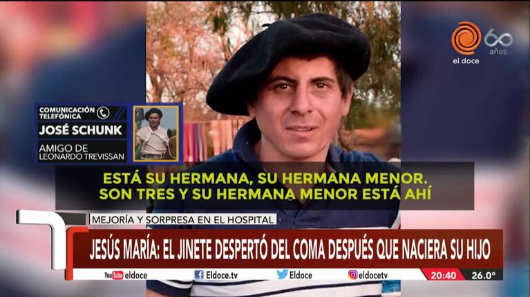 El jinete herido en Jesús María despertó tras casi un mes internado