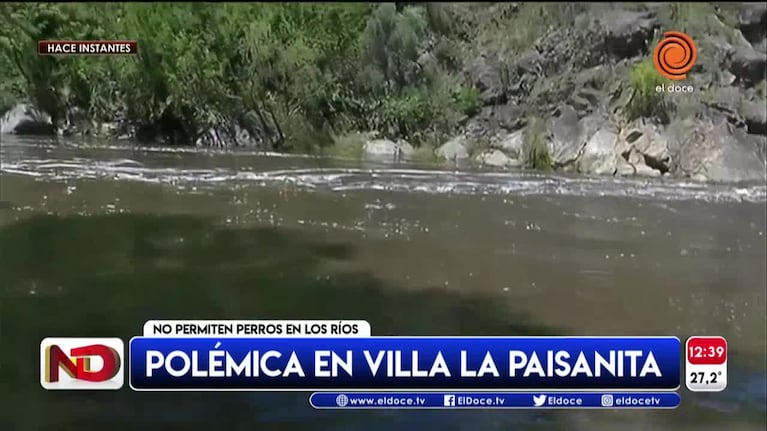 No permiten perros en el río de La Paisanita