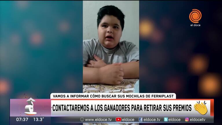 Chistontos: los ganadores de las mochilas