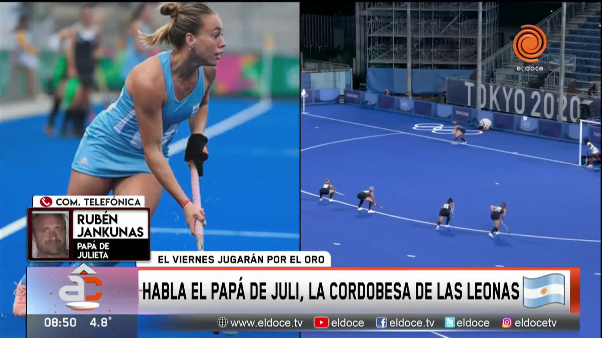 Las Leonas a la final: la emoción del papá de Julieta Jankunas