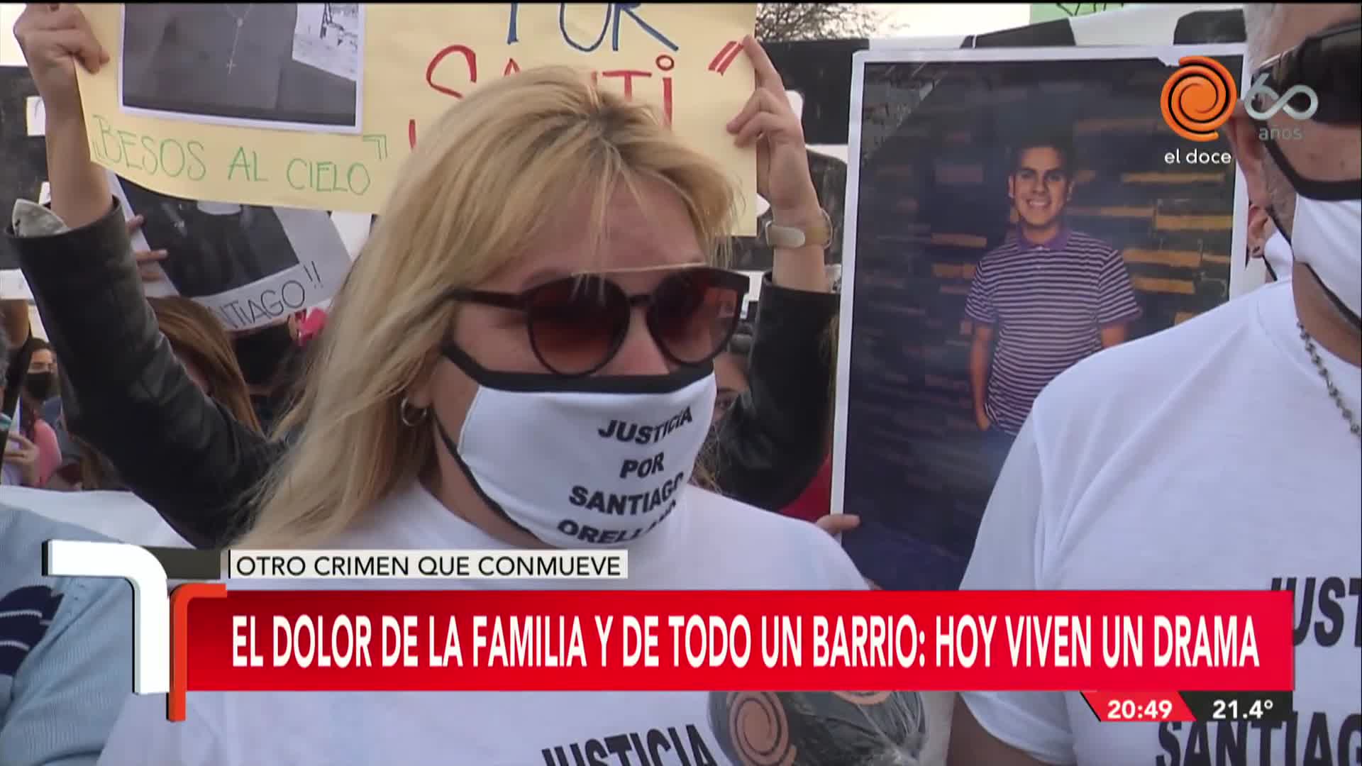 El crimen de Santiago Orellano: familiares y amigos marcharon para exigir justicia