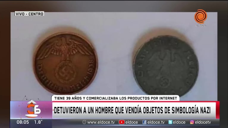 Córdoba: lo detuvieron por vender objetos de simbología nazi