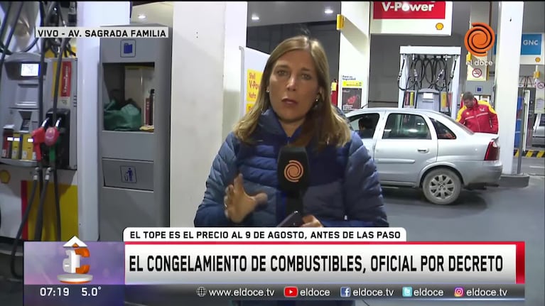 Rige a partir de hoy el congelamiento de los precios del combustible