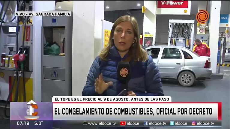 Rige a partir de hoy el congelamiento de los precios del combustible