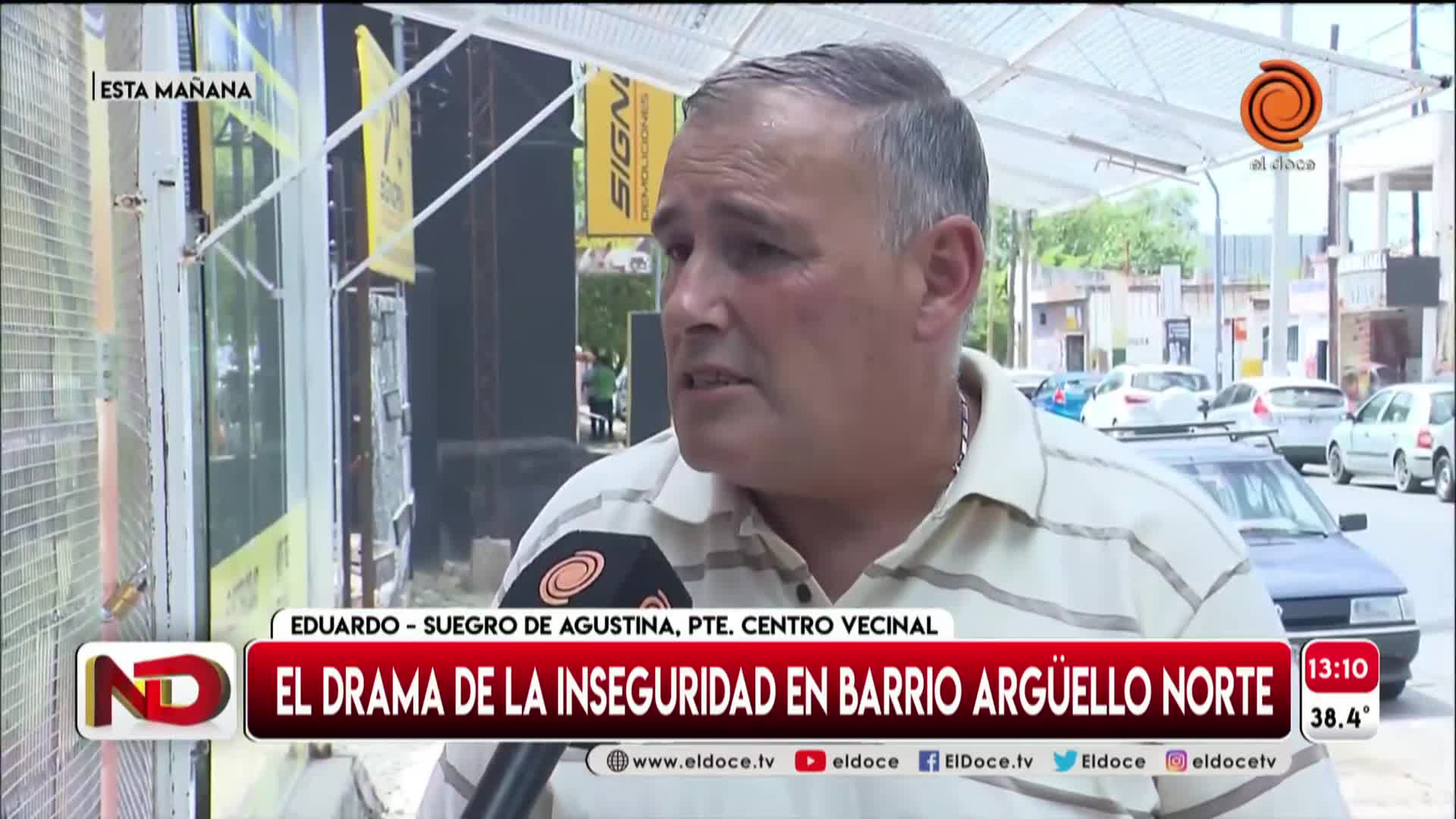 El suegro de la joven asesinada por motochoros habló de la inseguridad en Argüello Norte