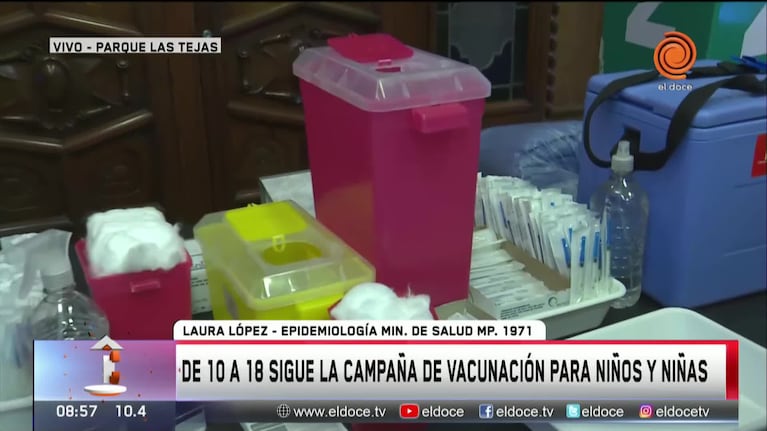 Córdoba: sigue la vacunación contra sarampión, rubéola, paperas y polio para niños