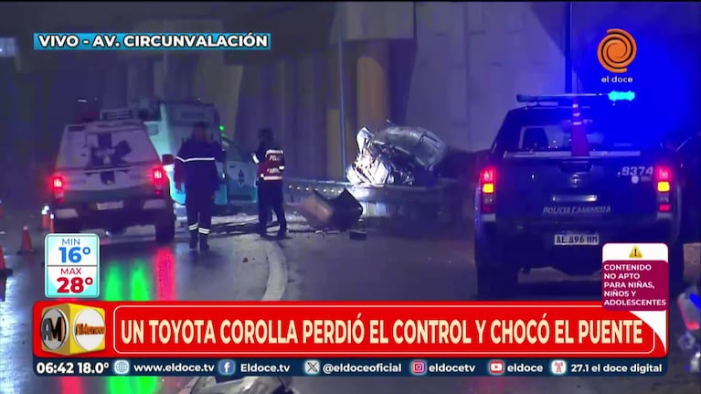 Demoras en el tránsito por un accidente fatal en Circunvalación