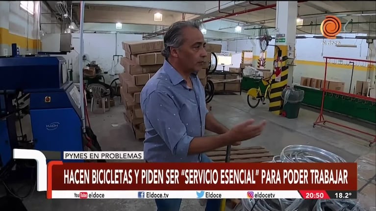 Hacen bicicletas y piden ser "servicio esencial" para poder trabajar 