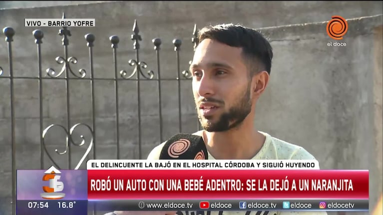 El padre de la beba robada arriba del auto: "Fueron minutos fatídicos" 