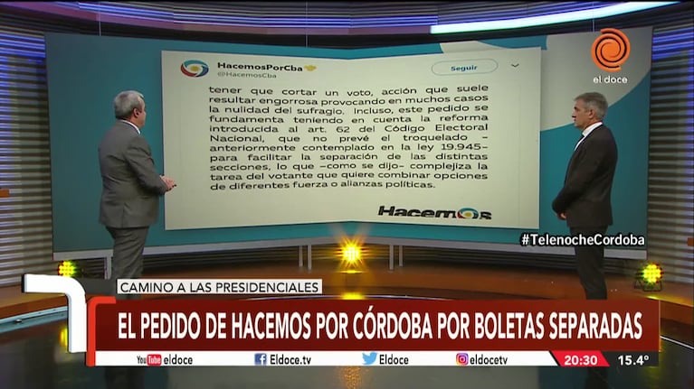 El PJ cordobés pide boletas individuales