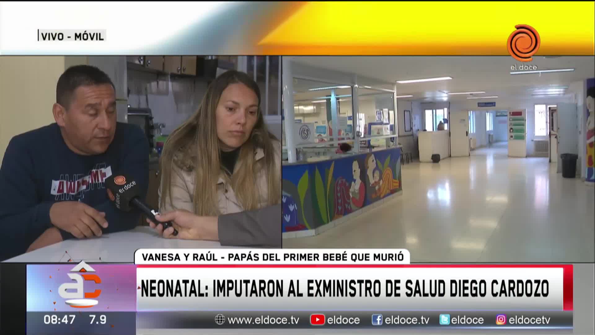 Padres de un bebé muerto en el Neonatal hablaron tras la imputación a Cardozo